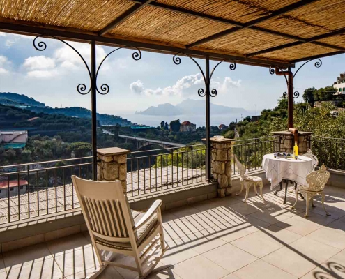 The view from the terrace of Villa Luisa